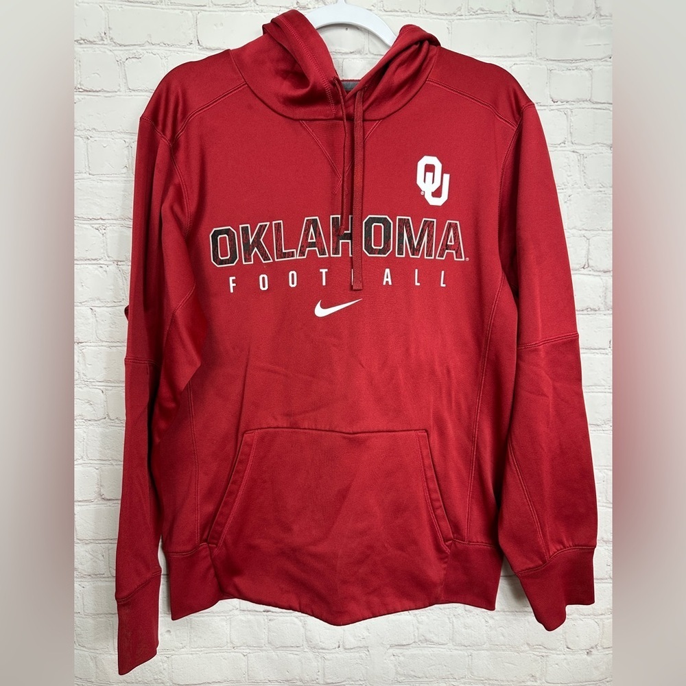 University of Oklahoma Sooners OU FOOTBALL Hoodie Sweatshirt NIKE Sz S GUC